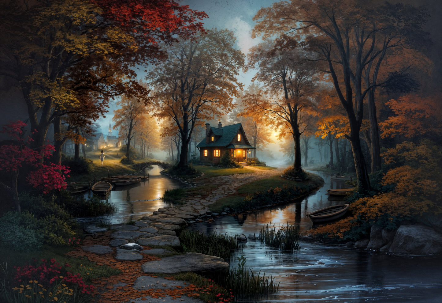 Premium Wall Art - Across the Quiet Stream Classic Edition